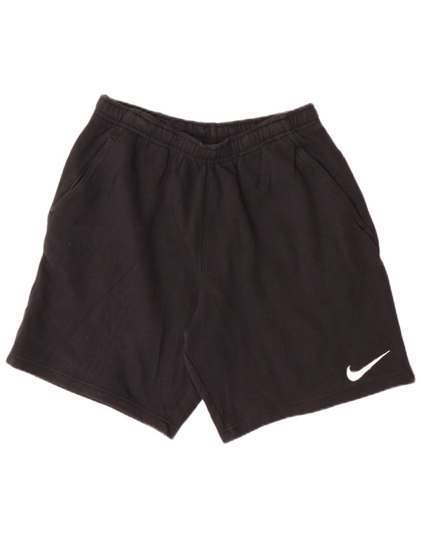 Shorts esportivos masculinos Nike Loose Fit médio algodão preto