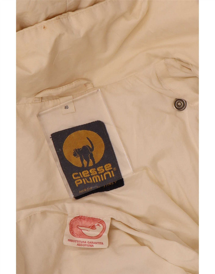 Jaqueta acolchoada feminina Ciesse Piumini com capuz e grandes dimensões IT 46 grande off white