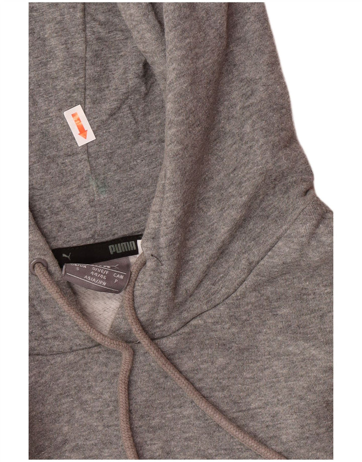 PUMA Mens Graphic Hoodie Jumper Pequeno Algodão Cinza