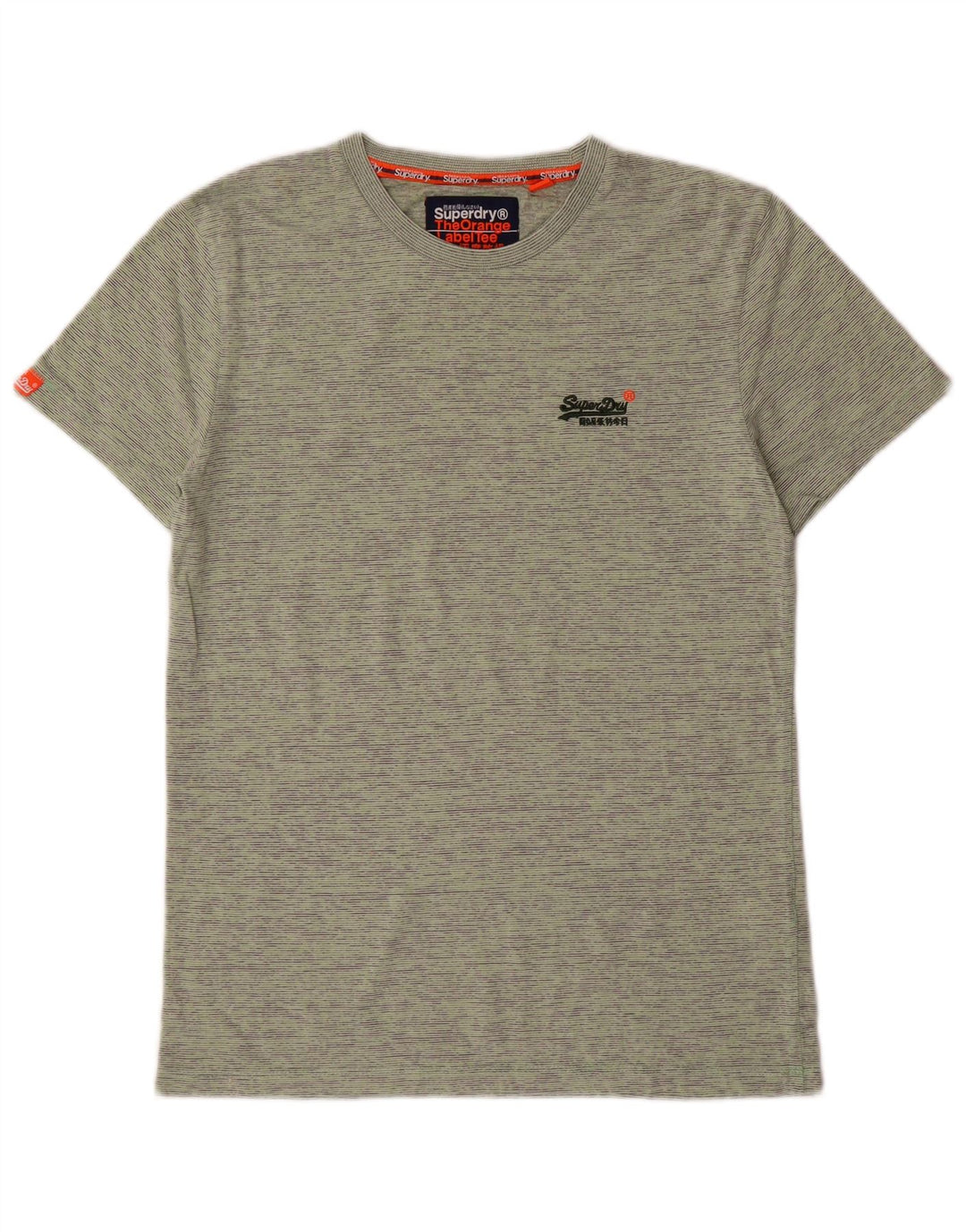 Camiseta masculina Superdry Top médio algodão listrado verde