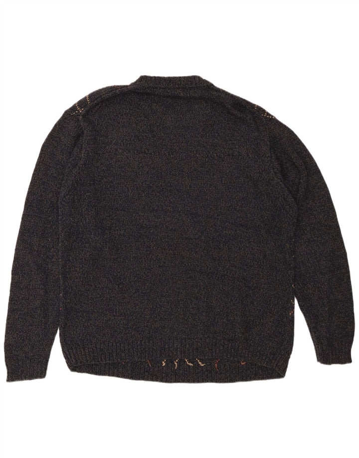 DOCKERS Suéter masculino com gola redonda XL Azul marinho Argyle/Diamante Algodão