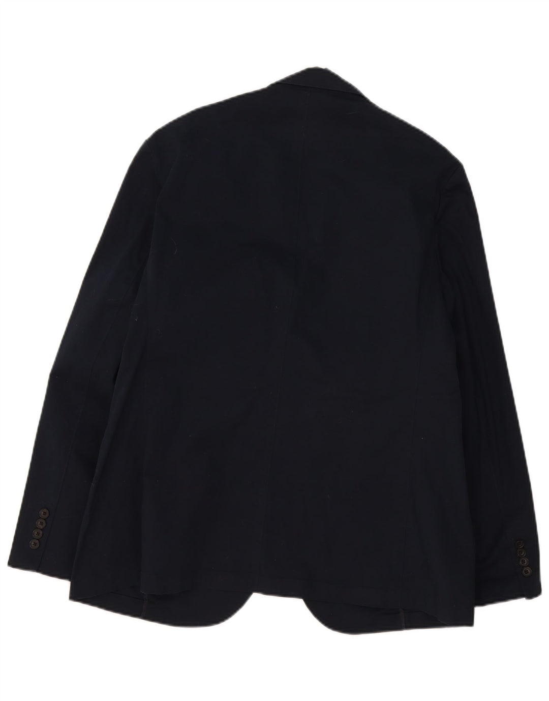 Jaqueta blazer masculina de 2 botões Marks & Spencer Reino Unido 44 XL azul marinho algodão