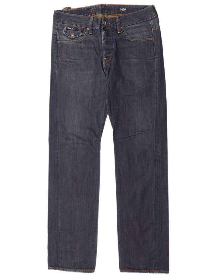 Jeans retos masculinos G-Star W31 L34 algodão azul marinho