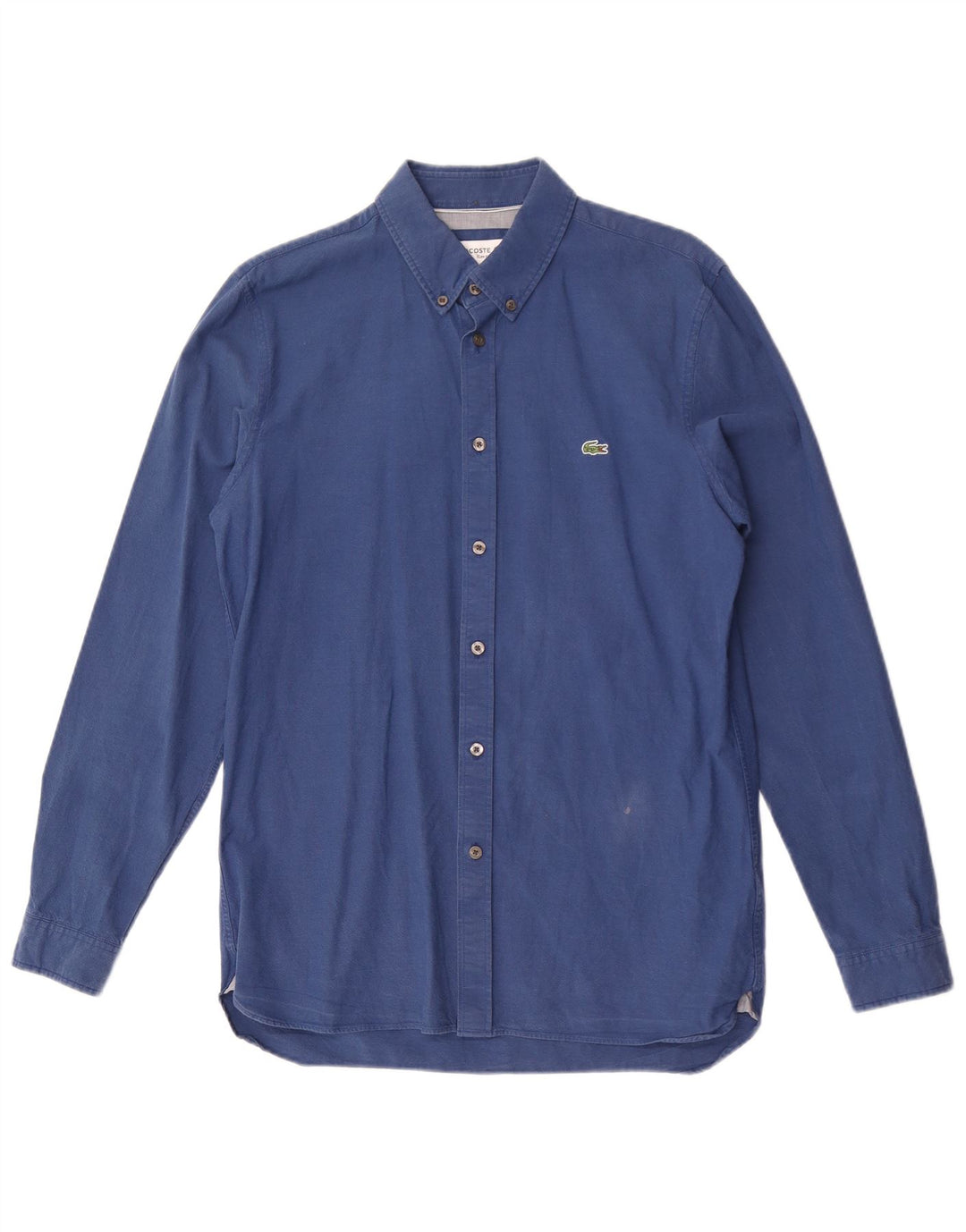 Camisa masculina Lacoste Slim Fit tamanho 40 algodão azul marinho médio