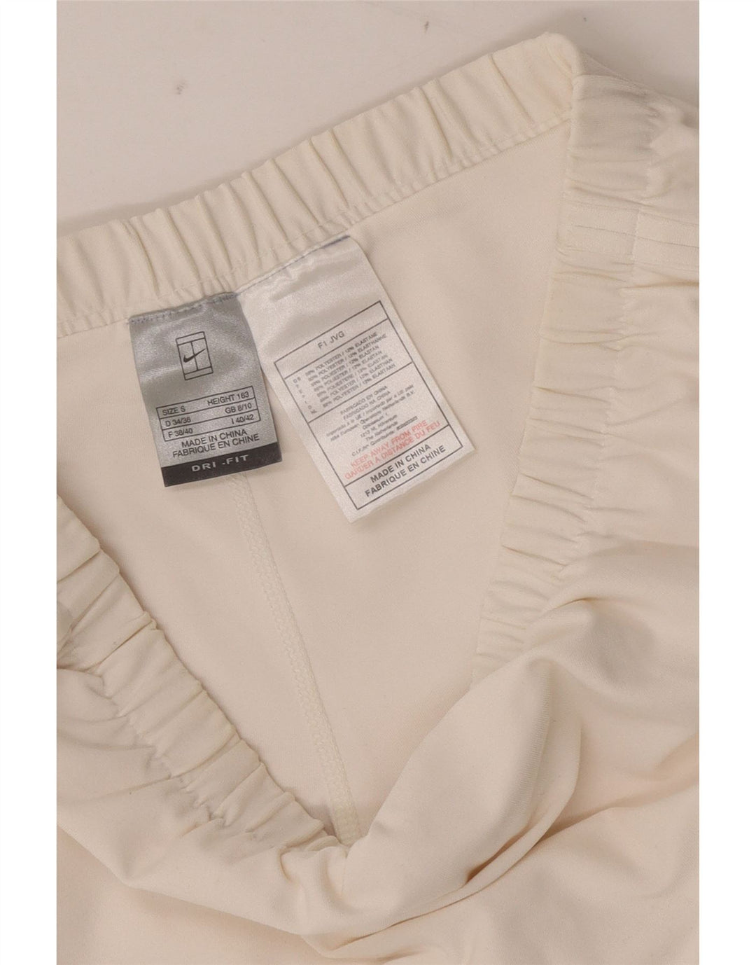 Nike Womens Skort UK 8/10 Pequeno Off White Poliéster