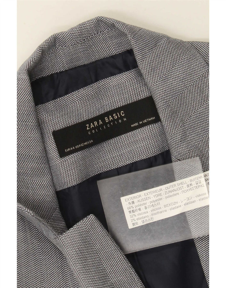 Jaqueta blazer feminina Zara com 1 botão EU 44 XL cinza poliéster