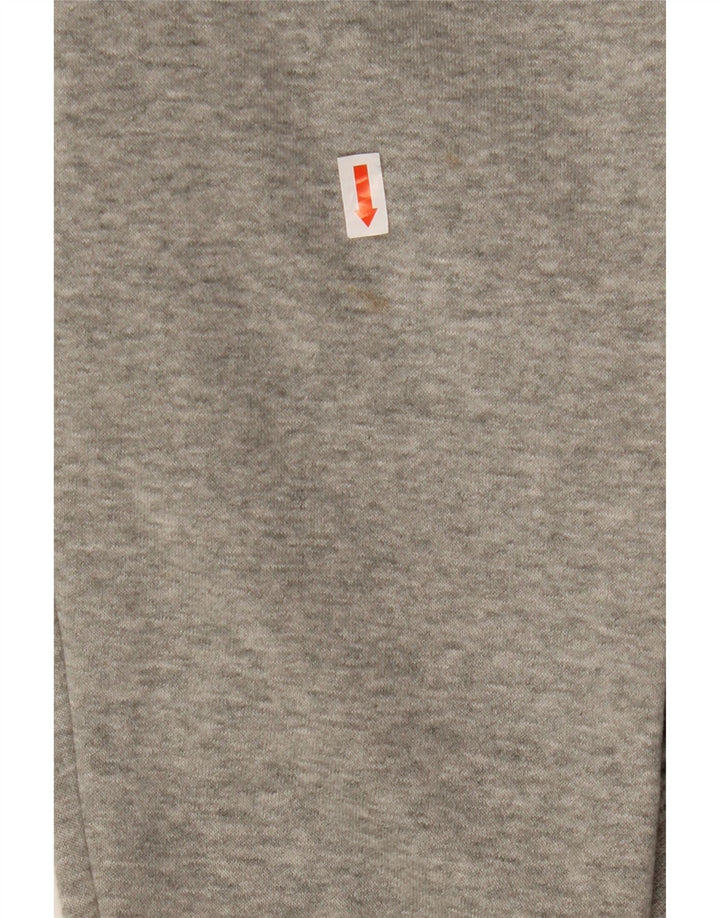 Suéter masculino NIKE com capuz e zíper cinza médio algodão