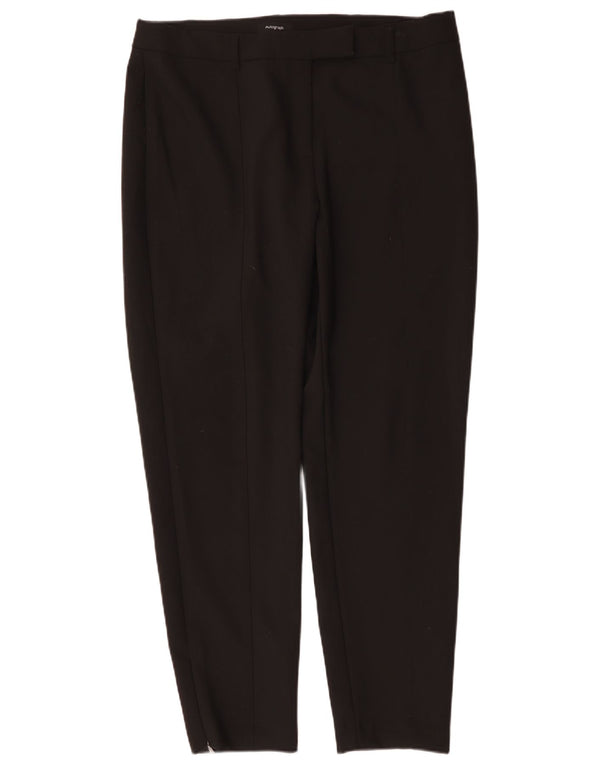 Calça feminina de terno cônico Marks & Spencer Reino Unido 16 grande W36 L30 preta