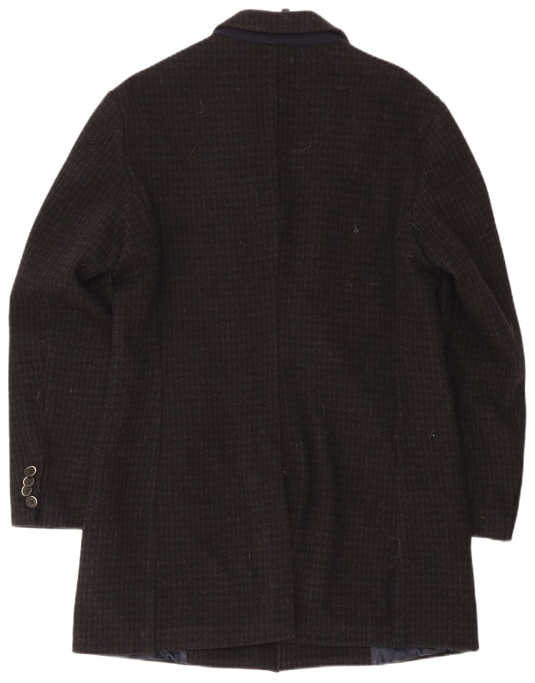 Sobretudo masculino Liu Jo IT 50 grande lã houndstooth preta