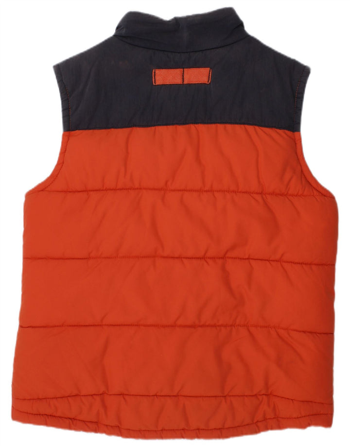 Colete acolchoado para meninos FAT FACE 4-5 anos algodão colorblock laranja
