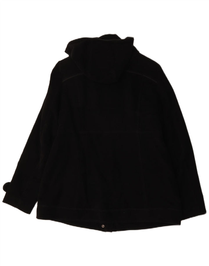 Casaco feminino GEOX Respira Duffle UK 12 algodão preto médio