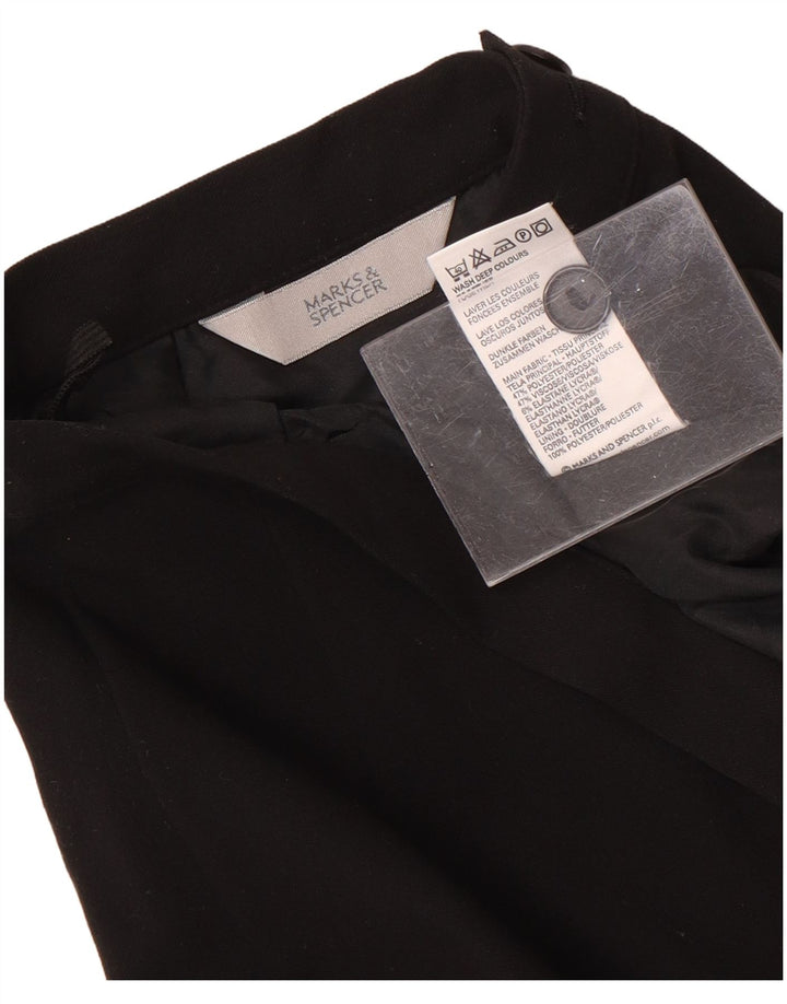 Saia lápis feminina Marks & Spencer UK 12 médio W28 poliéster preto