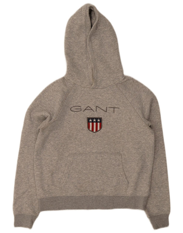 Suéter com capuz Gant Boys Graphic Regular Fit 14-15 anos algodão cinza