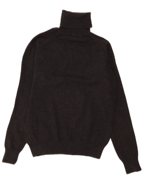 Suéter feminino Zara com gola redonda e algodão cinza grande UK 14