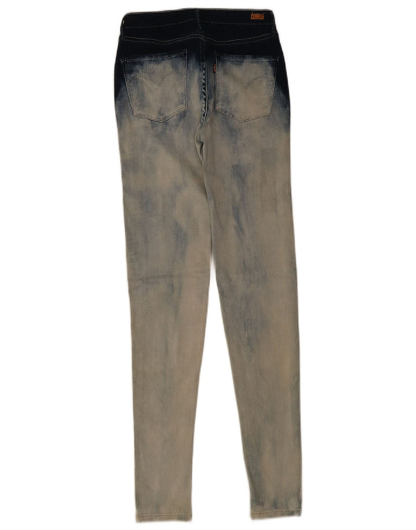 Jeans skinny feminino Levi's W25 L30 algodão geométrico azul