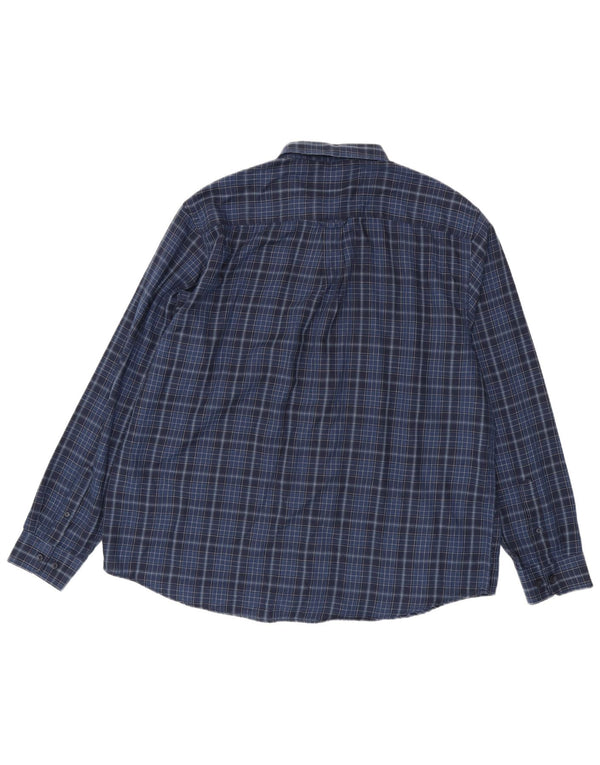 Camisa masculina James Pringle 2XL poliéster xadrez azul marinho