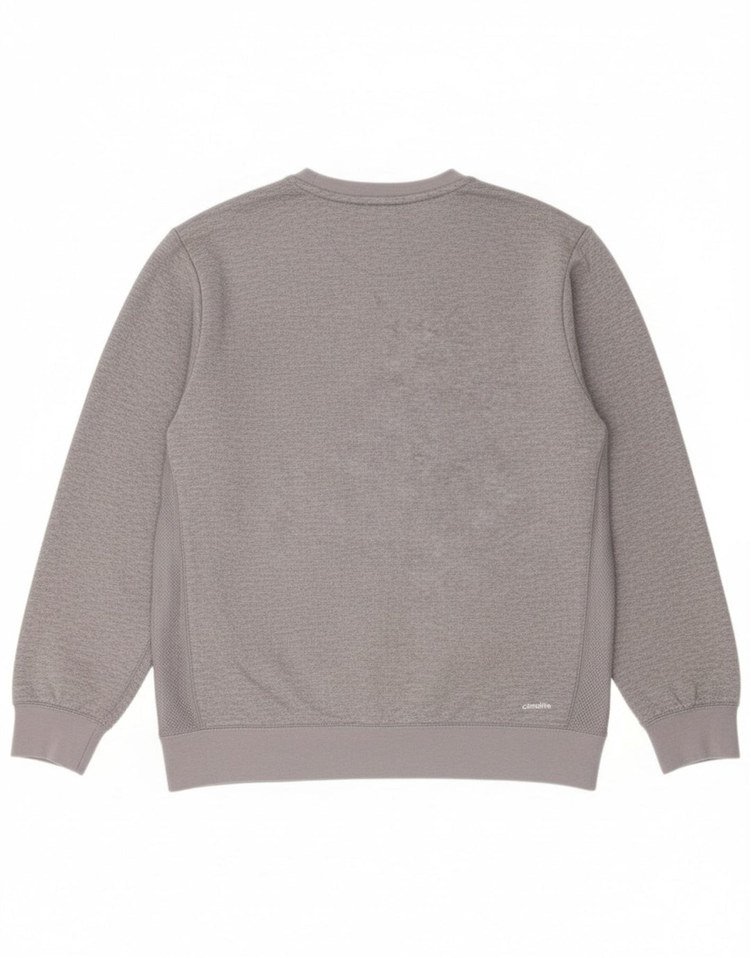 ADIDAS Mens Climalite Sweatshirt Jumper Médio Cinzento Poliéster