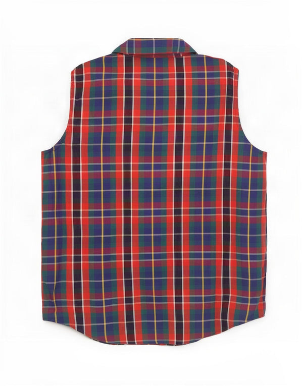 Blusa Camisa Feminina Sem Mangas Balloon IT 40 Média Xadrez Multicolorida