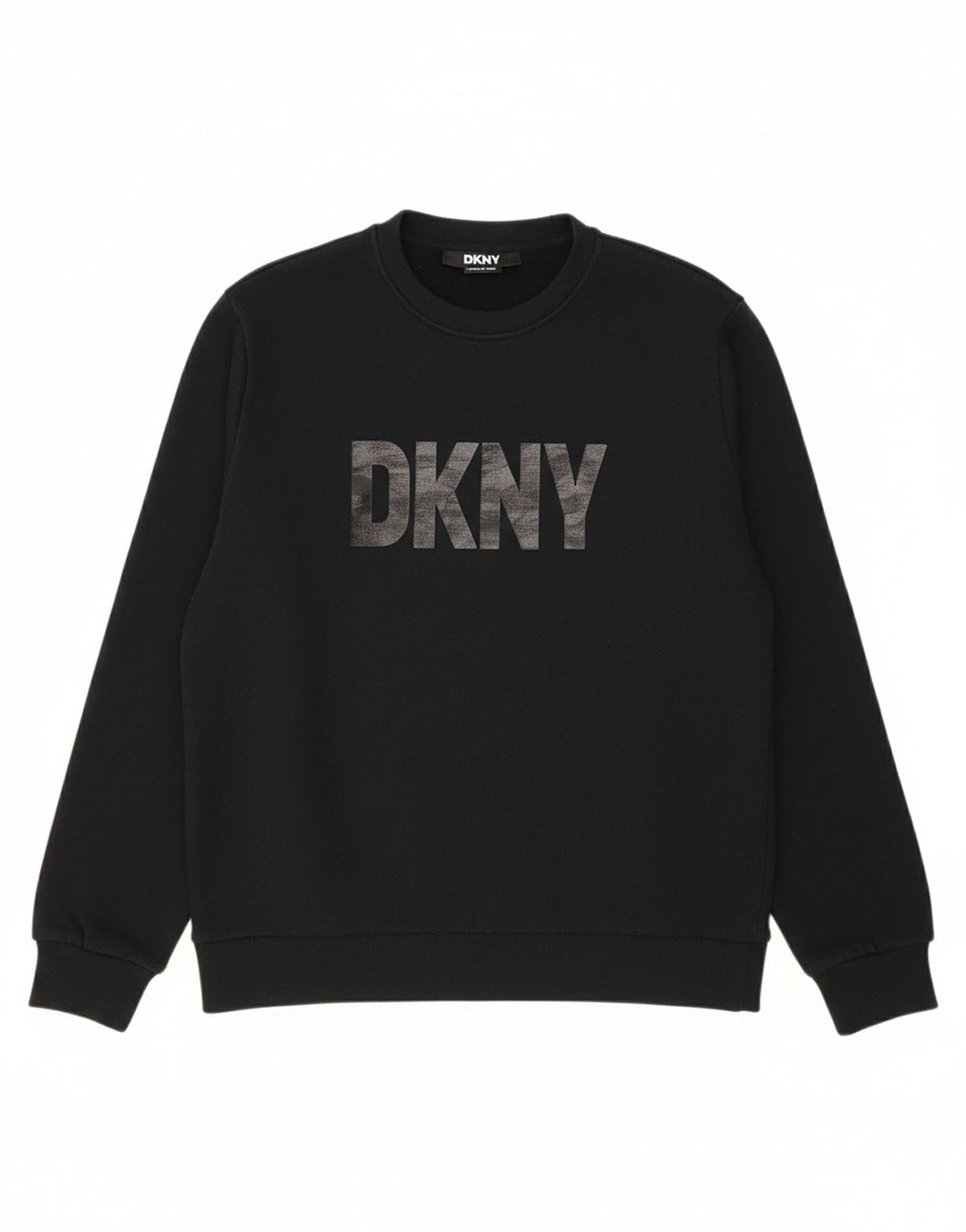 Suéter gráfico masculino DKNY de algodão preto médio