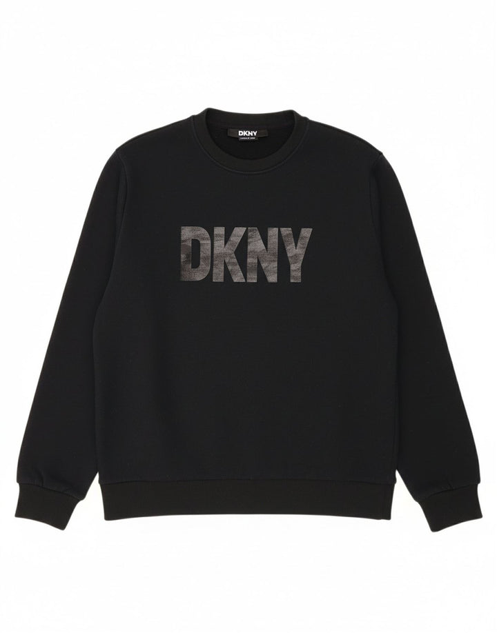 Suéter gráfico masculino DKNY de algodão preto médio