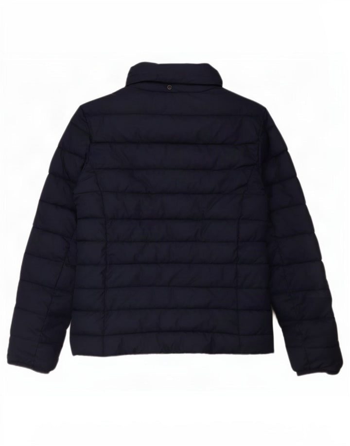 Jaqueta acolchoada feminina Tommy Hilfiger UK 14 poliéster azul marinho médio