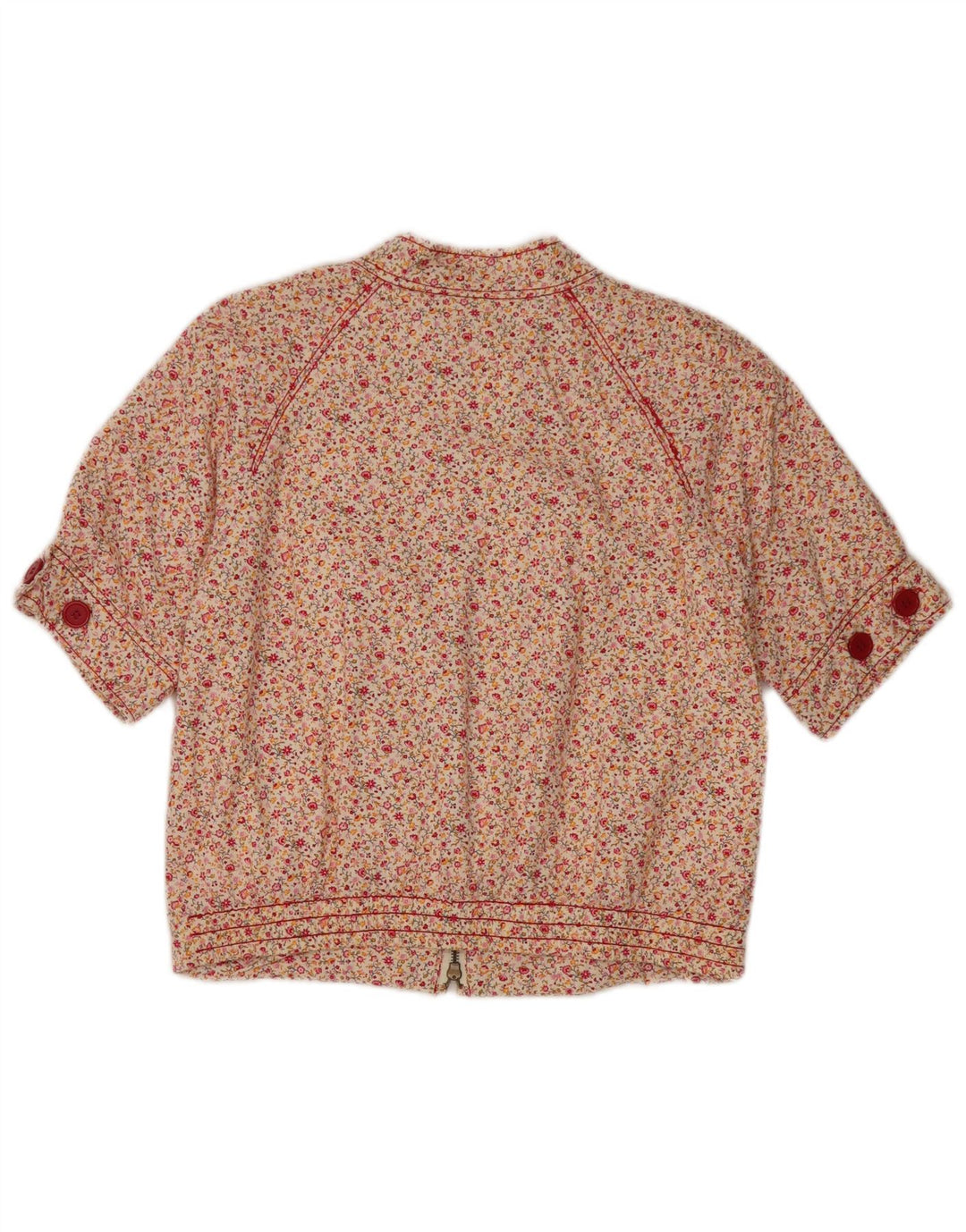 Jaqueta Bomber Vintage Feminina UK 12 Média Floral Multicolorida