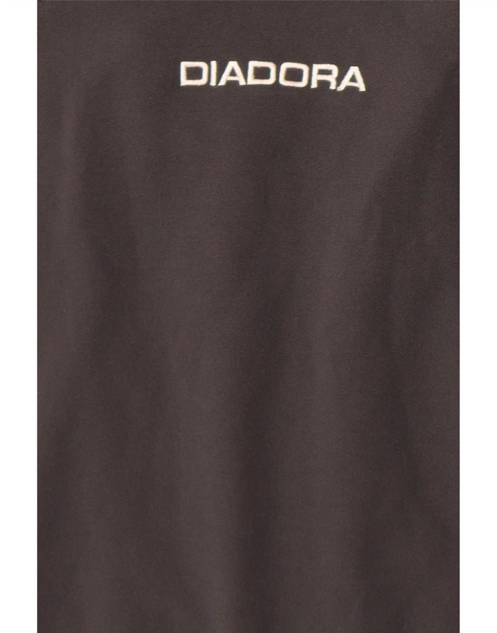 Diadora Mens Tracksuit Top Jacket Medium Grey Colourblock Poliéster