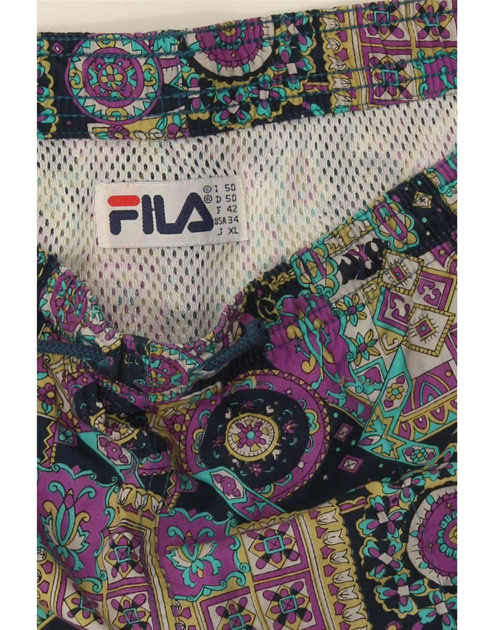 Fila Shorts De Natação Masculino Grande Multicolorido Floral