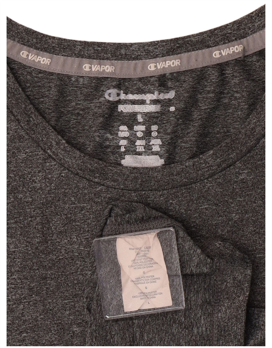 Camiseta feminina Champion UK 16 grande poliéster cinza