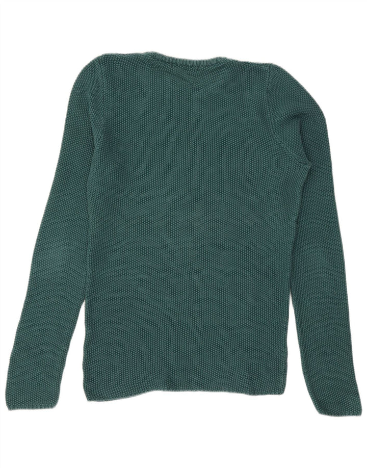 Zara Suéter masculino com gola redonda verde médio
