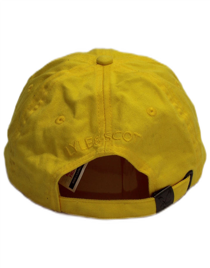 Boné de beisebol gráfico masculino LYLE & SCOTT tamanho único algodão amarelo clássico