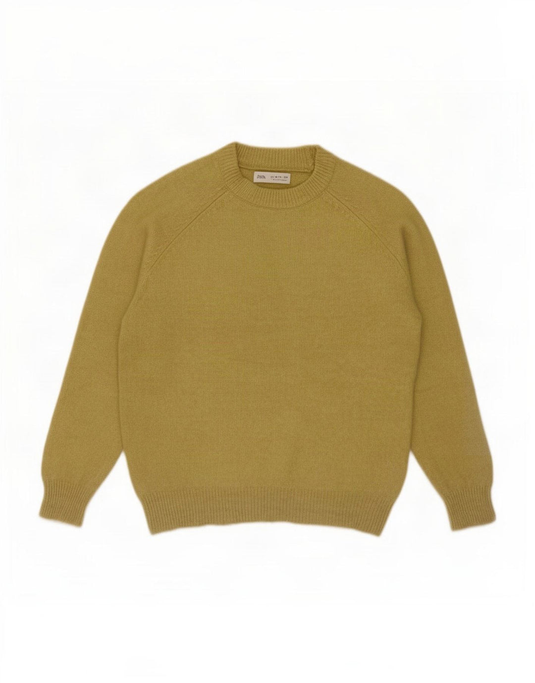 Suéter Zara Boys com gola redonda 9-10 anos verde poliéster