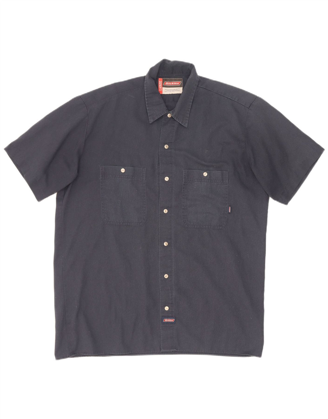 Camisa masculina de manga curta Dickies grande poliéster azul marinho