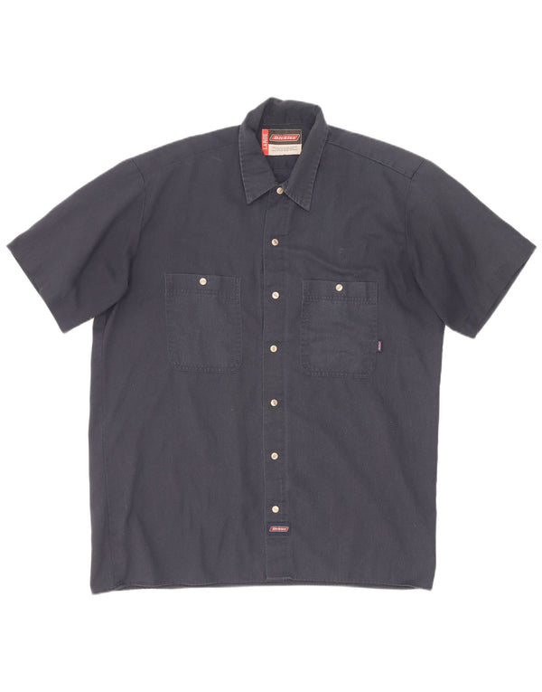 Camisa masculina de manga curta Dickies grande poliéster azul marinho