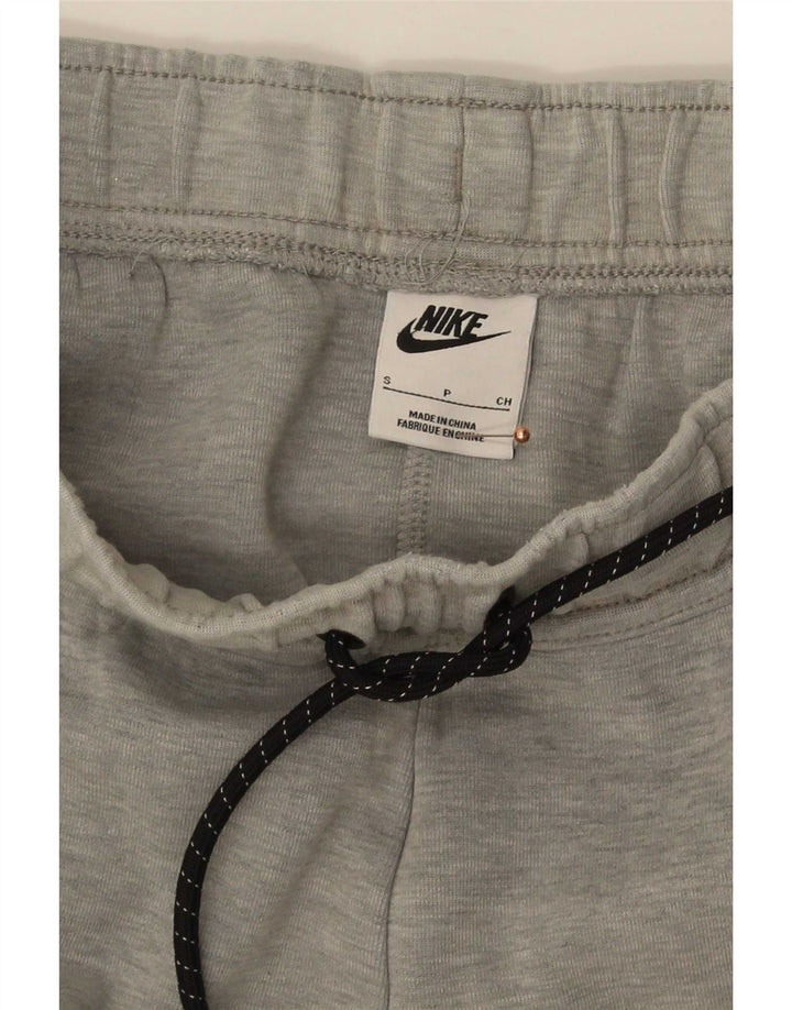 Calça de treino masculina Nike Joggers pequeno cinza manchado de algodão