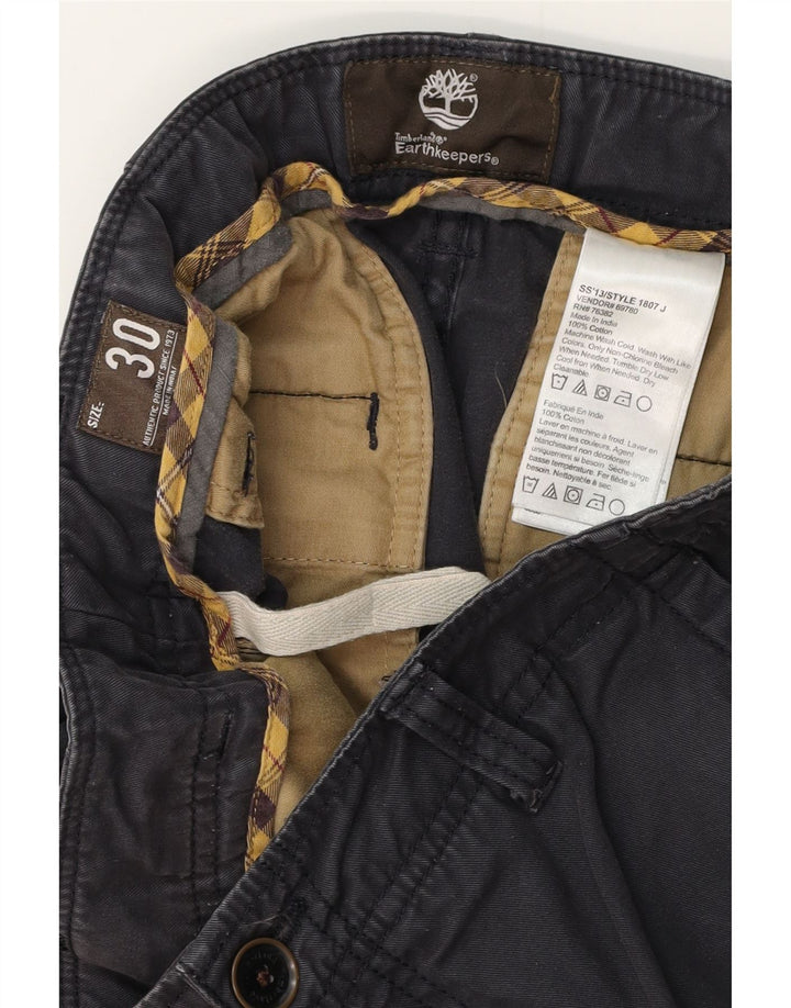 TIMBERLAND Mens Earthkeepers Chino Shorts W30 Médio Algodão Azul Marinho