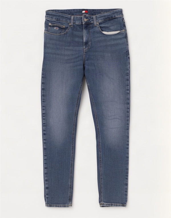 Tommy Hilfiger Masculino Austin Slim Tapered Jeans W33 L34 Azul Algodão