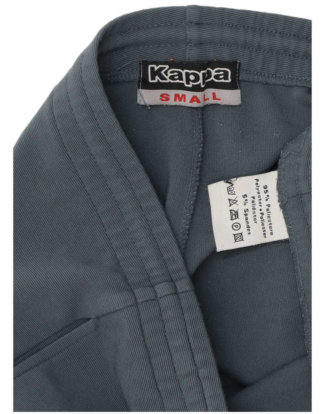 Calça de treino masculina Kappa pequena cinza poliéster