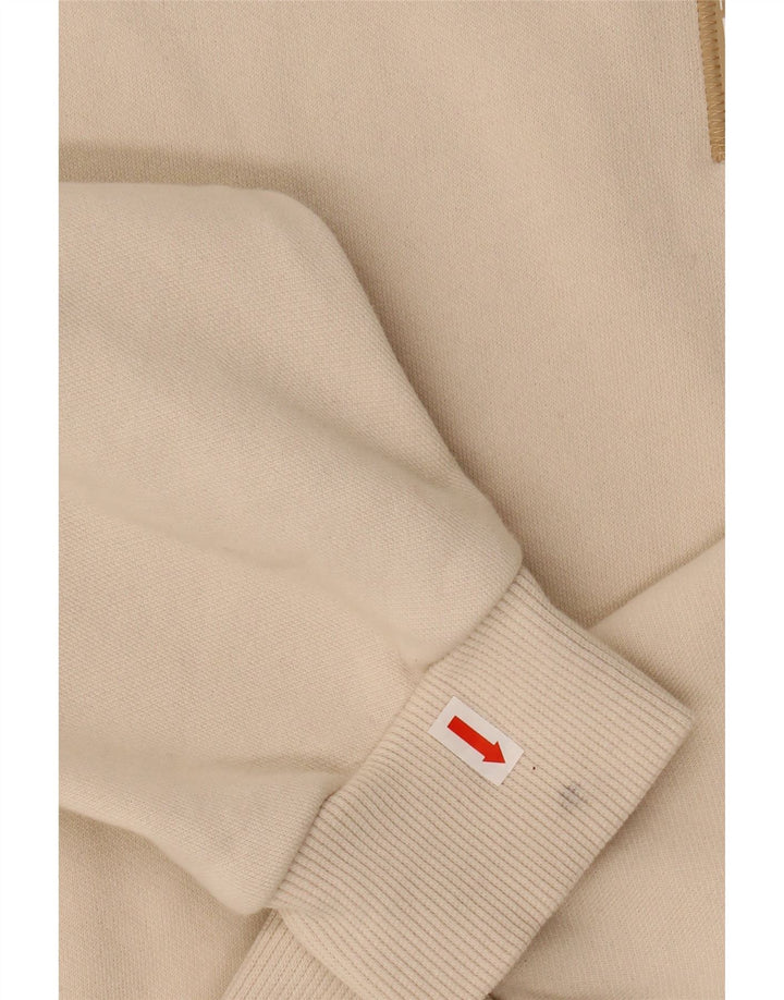 PUMA moletom feminino jumper UK 16 grande algodão bege