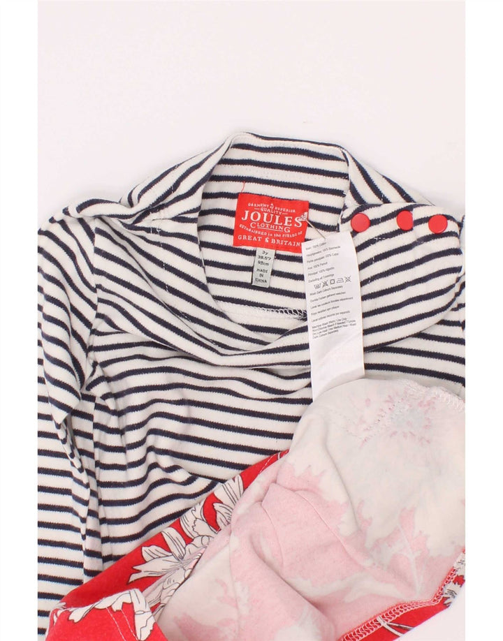 Joules Meninas Vestido Básico Gráfico 2-3 Anos Listrado Multicolorido