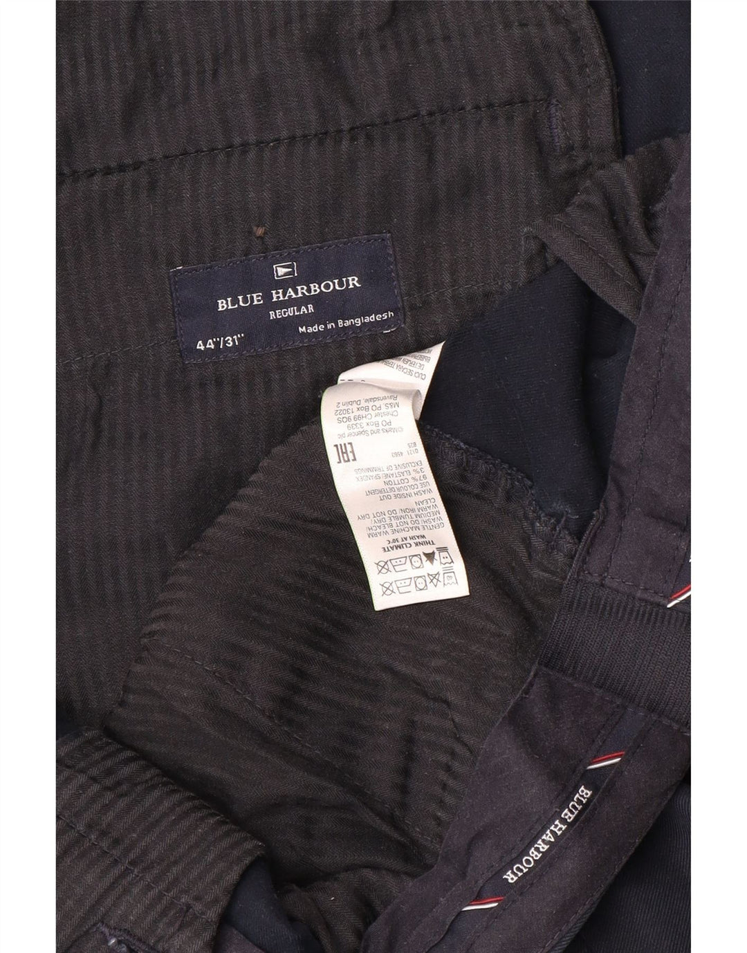 Calça Chino Masculina Marks & Spencer Blue Harbor W44 L31 Azul Marinho