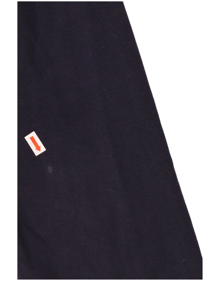 Suéter com capuz gráfico feminino Tommy Hilfiger Reino Unido 14 algodão azul marinho médio