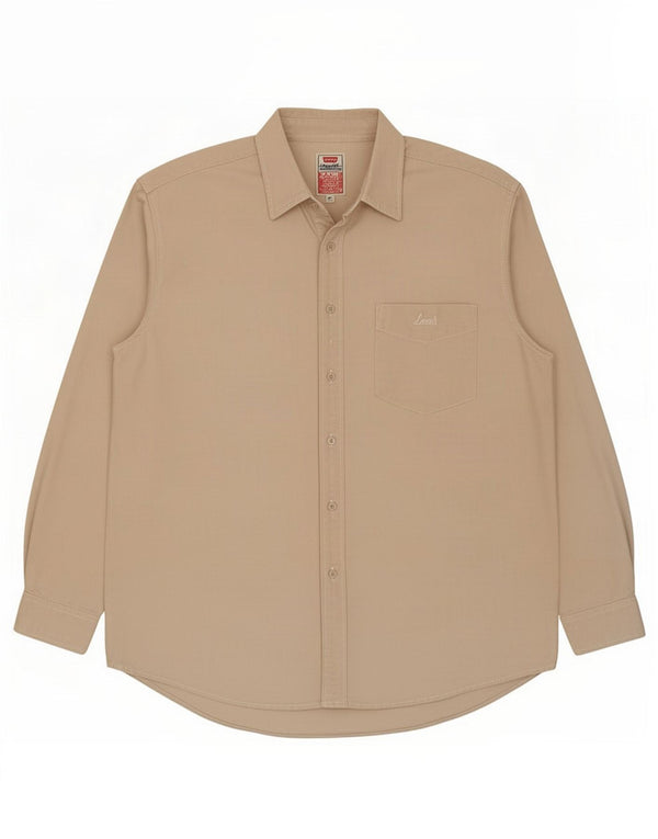 Camisa masculina Levi's grande algodão bege