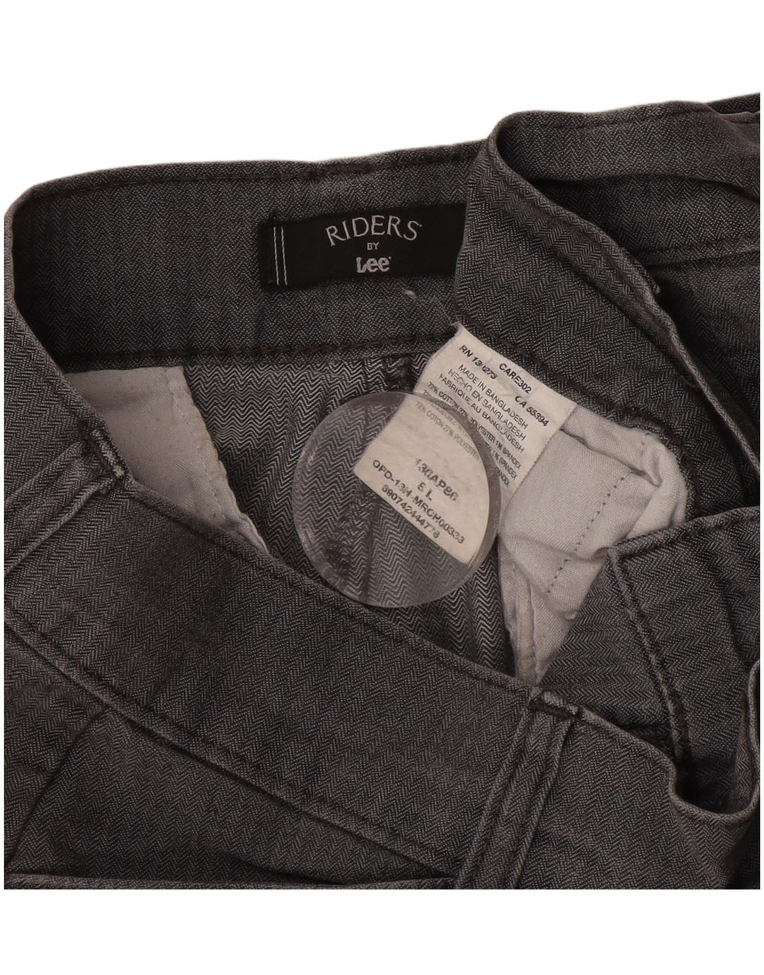 Calça casual feminina LEE Riders US 8 médio W30 L32 cinza espinha de peixe