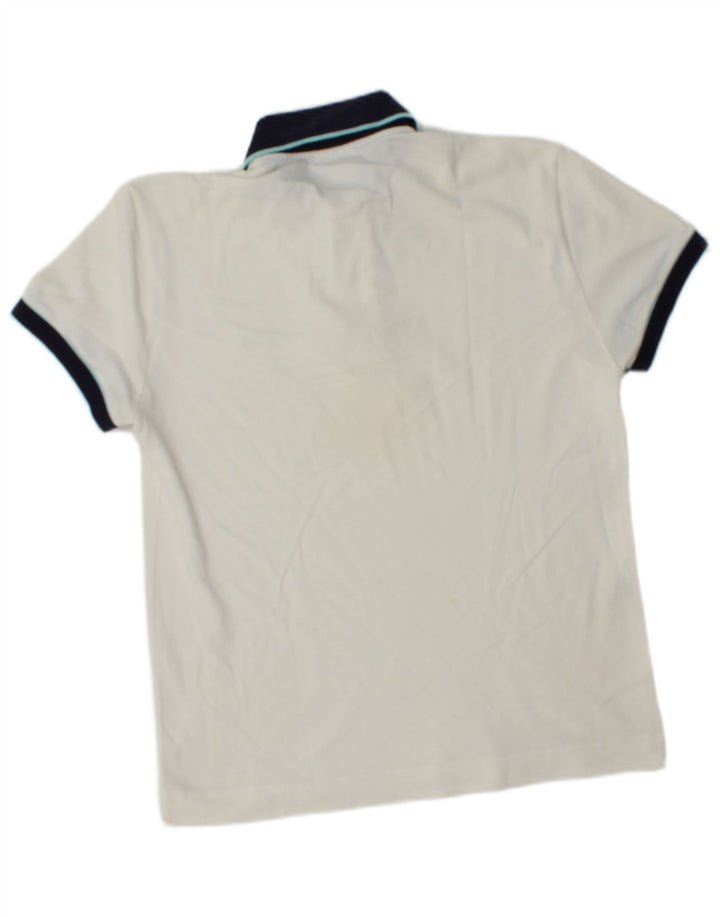 Camisa polo masculina Lacoste Rugby tamanho 3 pequeno algodão branco
