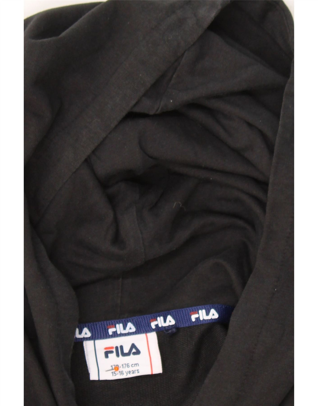 FILA Girls Hoodie Jumper 15-16 Years Black Animal Print Cotton Vintage Fila and Second-Hand Fila from Messina Hembry 