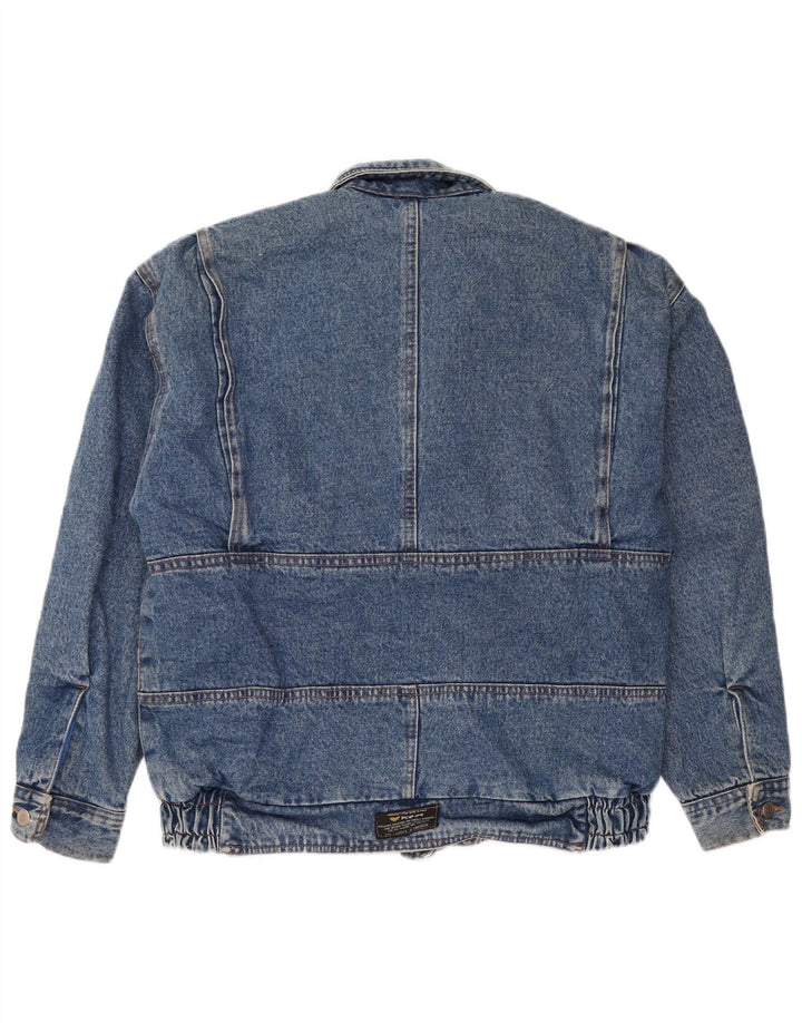 POP 84 Mens Denim Jacket UK 36 Small Blue Cotton