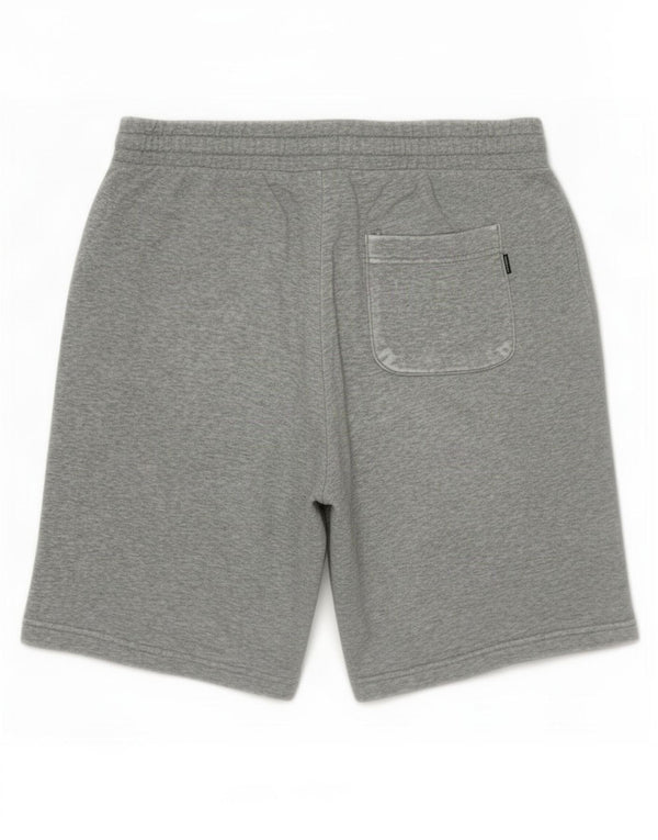 Shorts esportivos masculinos Converse algodão manchado cinza médio