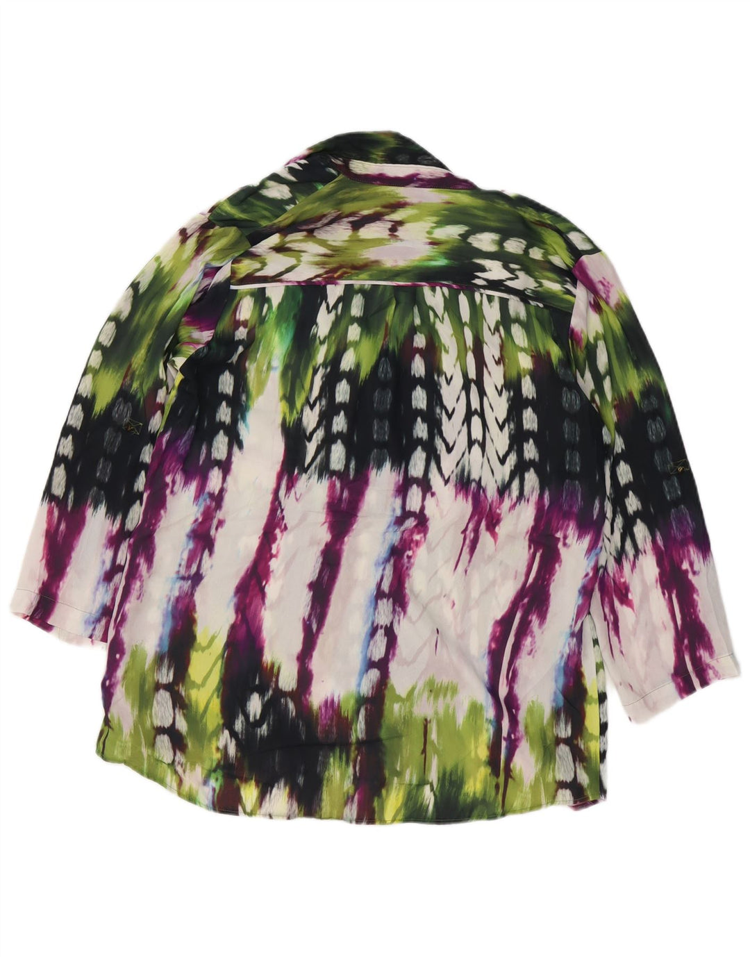 Blusa feminina Mossimo UK 16 grande poliéster tie-dye multicolorida