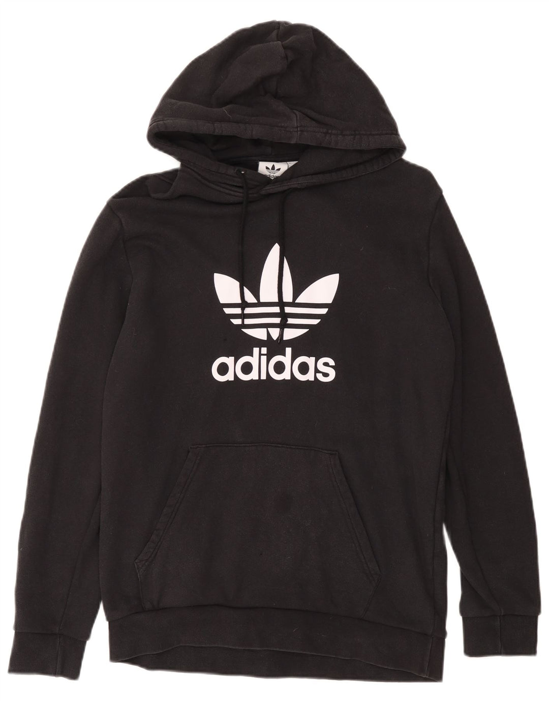 Adidas masculino gráfico moletom com capuz médio algodão preto